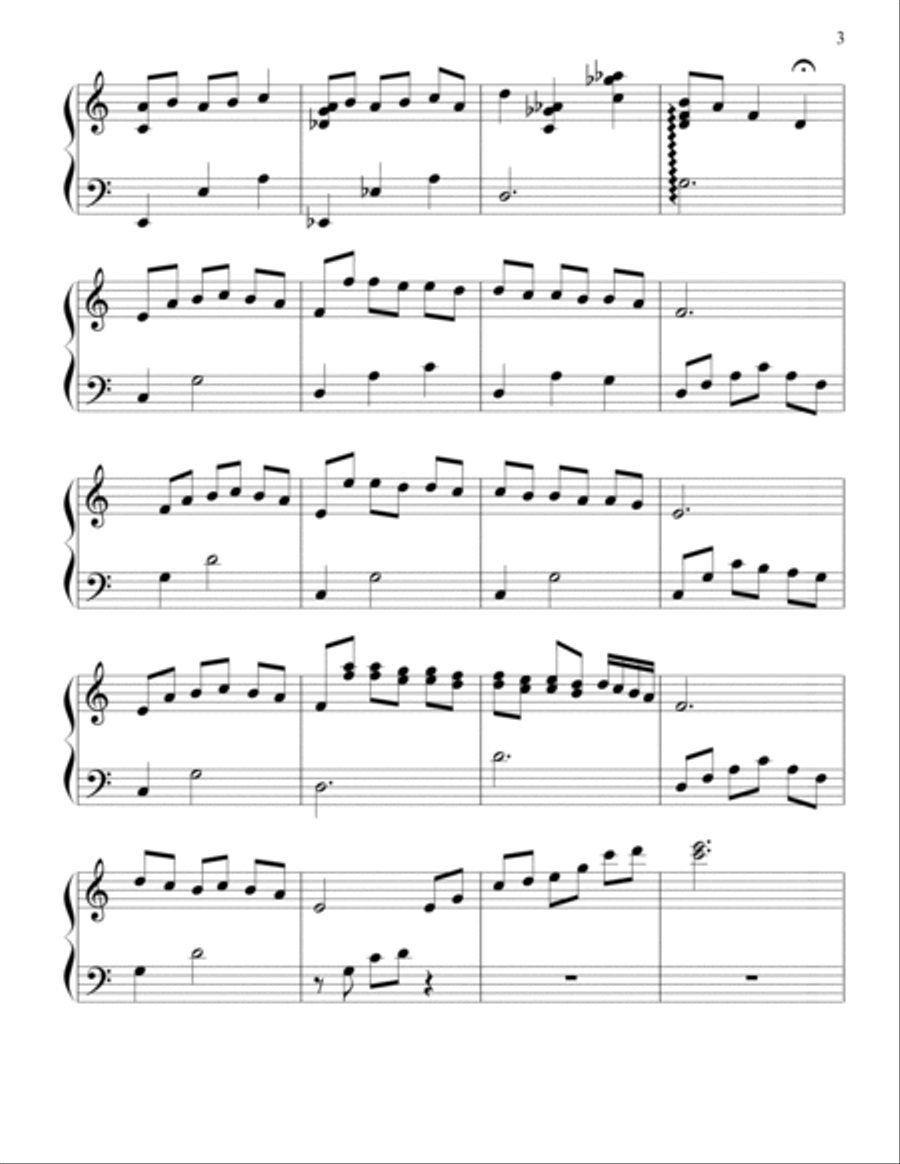 Mia & Sebastian's Theme Easy Piano scores gallery preview page 3