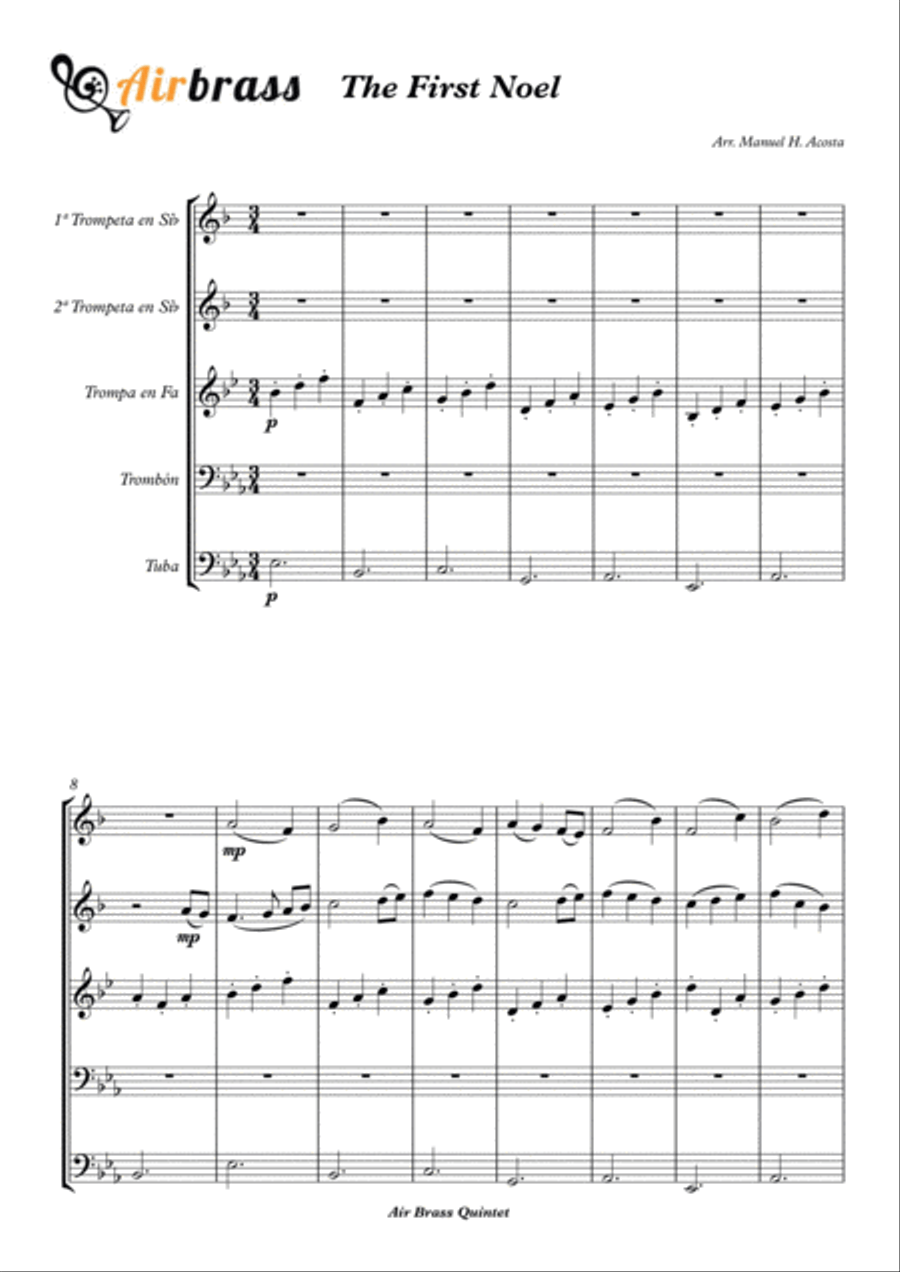 The First Noel Brass Ensemble scores gallery preview page 2