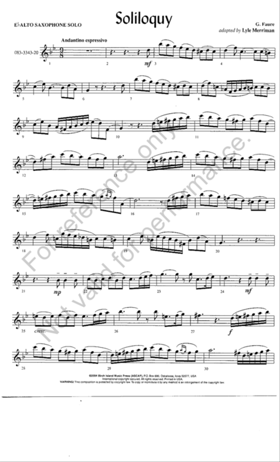 Soliloquy Alto Saxophone scores gallery preview page 2