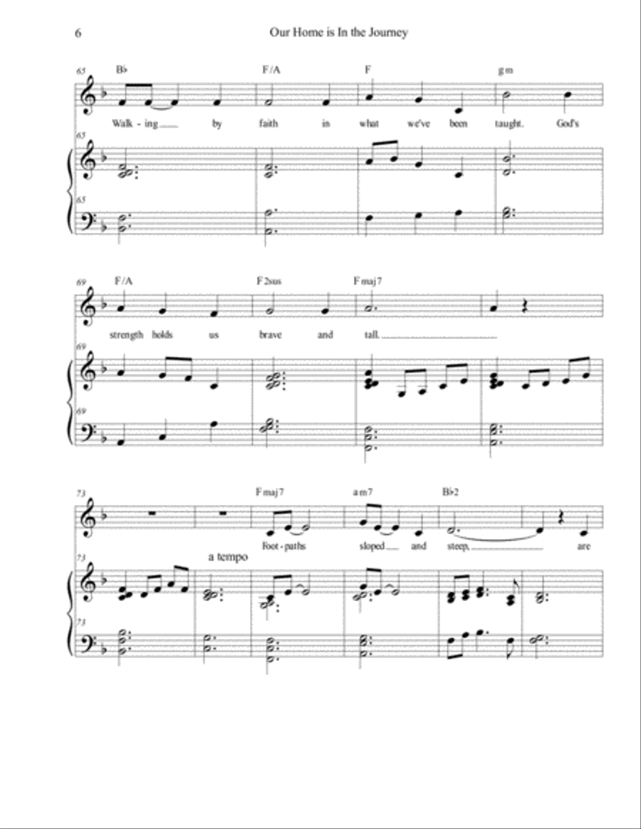 Our Home is in the Journey Voice Solo scores gallery preview page 6