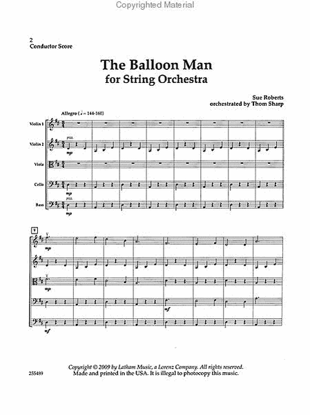 The Balloon Man for String Orchestra image number null