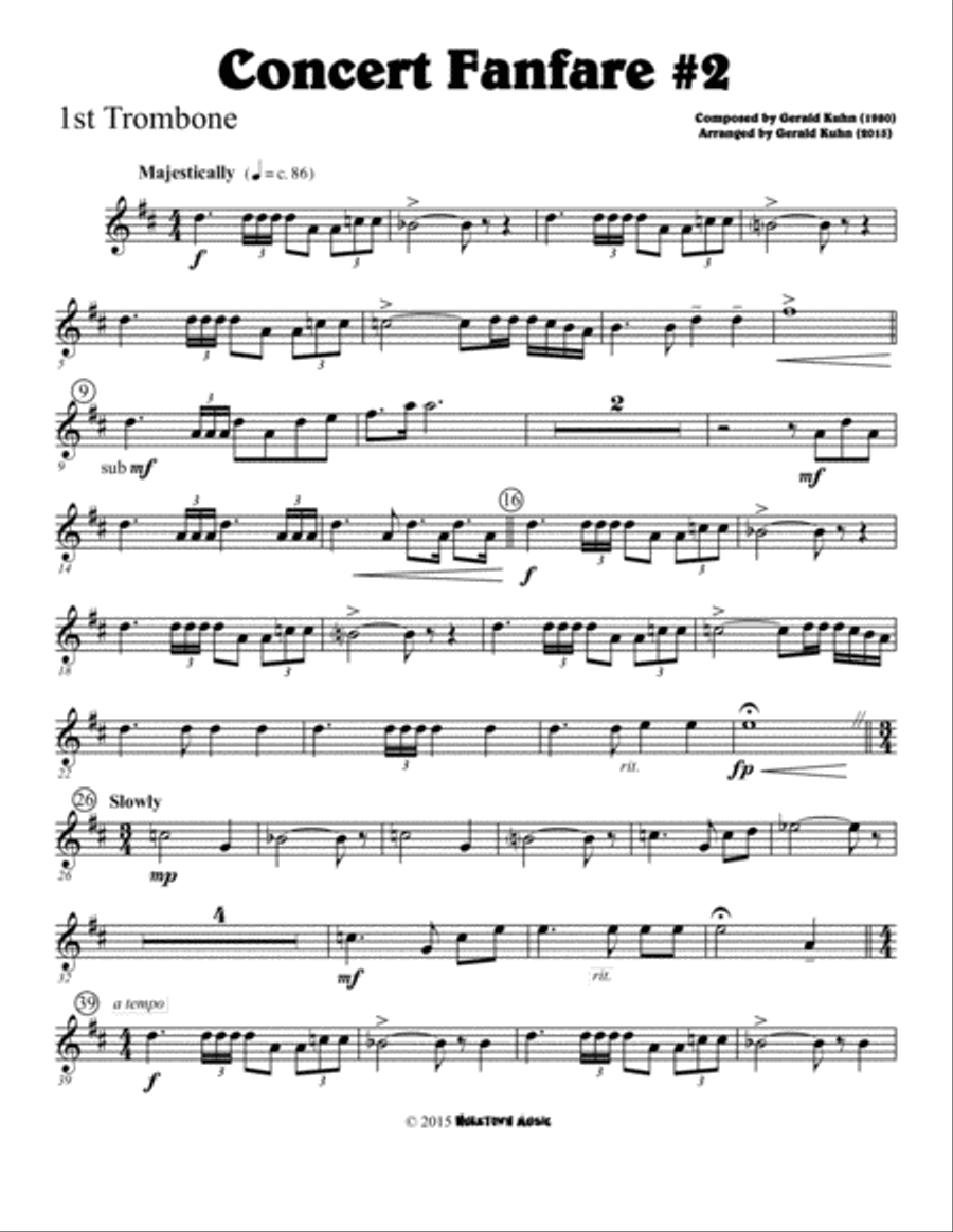 Concert Fanfare #2 Brass Ensemble scores gallery preview page 5