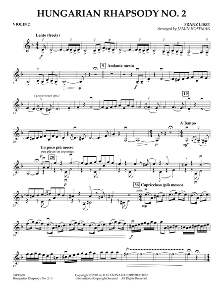 Hungarian Rhapsody No. 2 - Violin 2