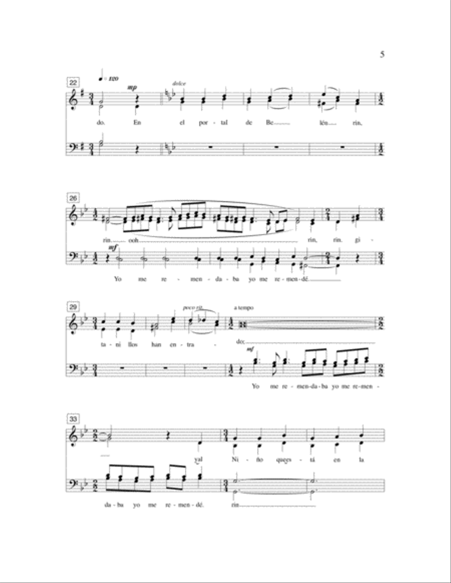 Hacia Belen va un borrico 4-Part scores gallery preview page 4