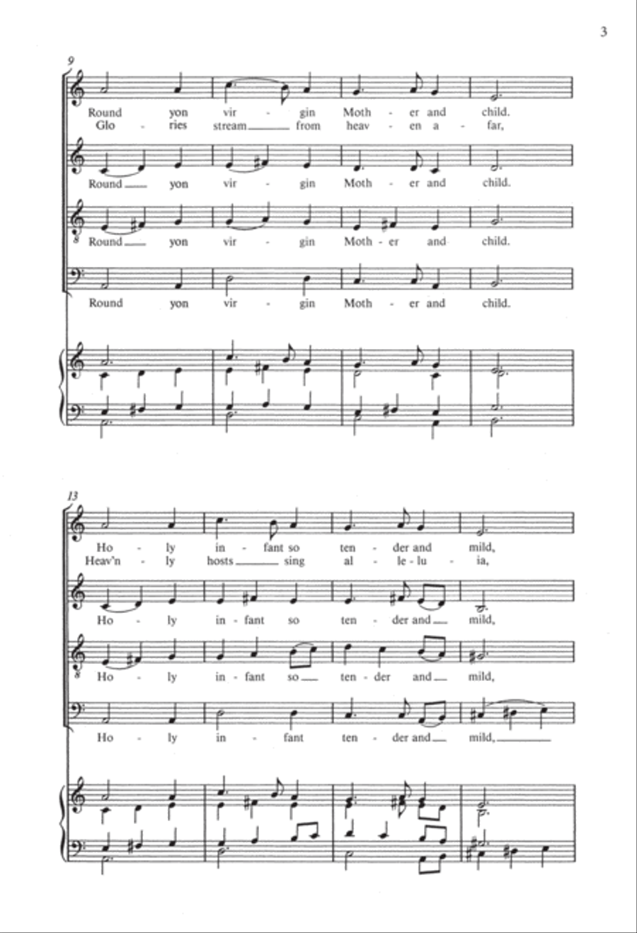 Silent Night 4-Part scores gallery preview page 3