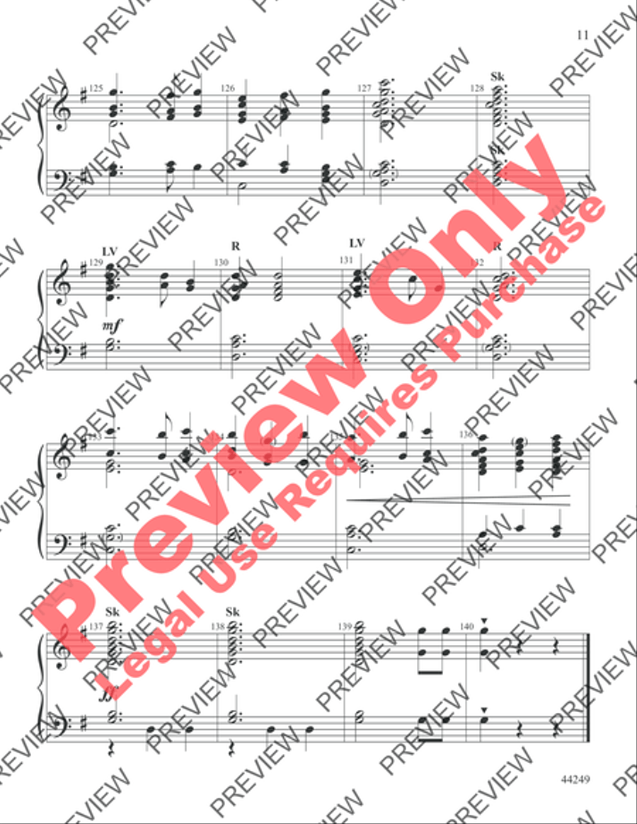Variations on Easter Hymn Handbell Choir scores gallery preview page 11