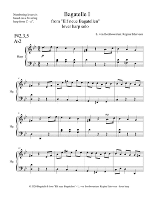 Bagatelle I (Beethoven) - lever harp solo