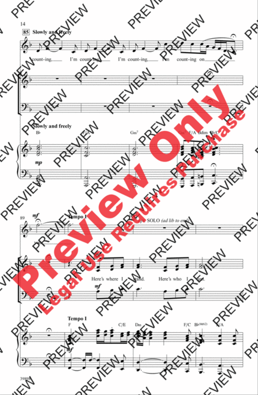 Here's Where I Stand 3-Part scores gallery preview page 14