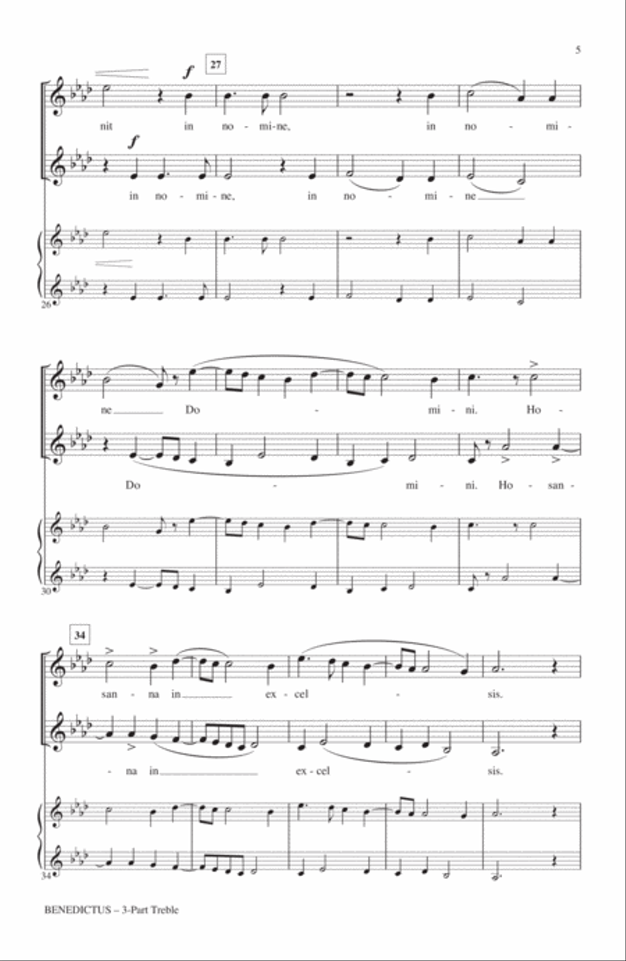 Benedictus Benedictus 3-Part scores gallery preview page 3
