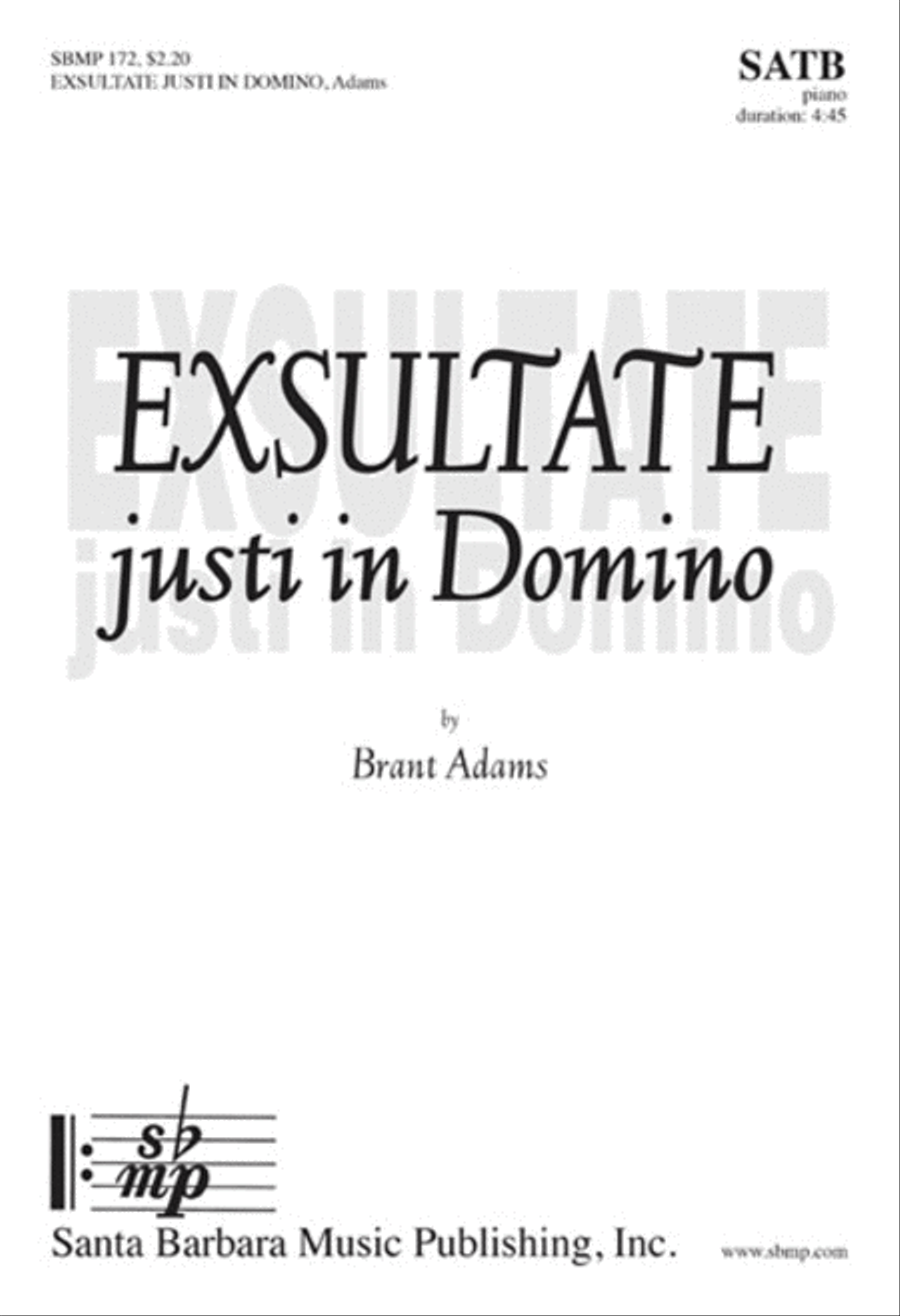 Exsultate Justi in Domino 4-Part scores gallery preview page 1