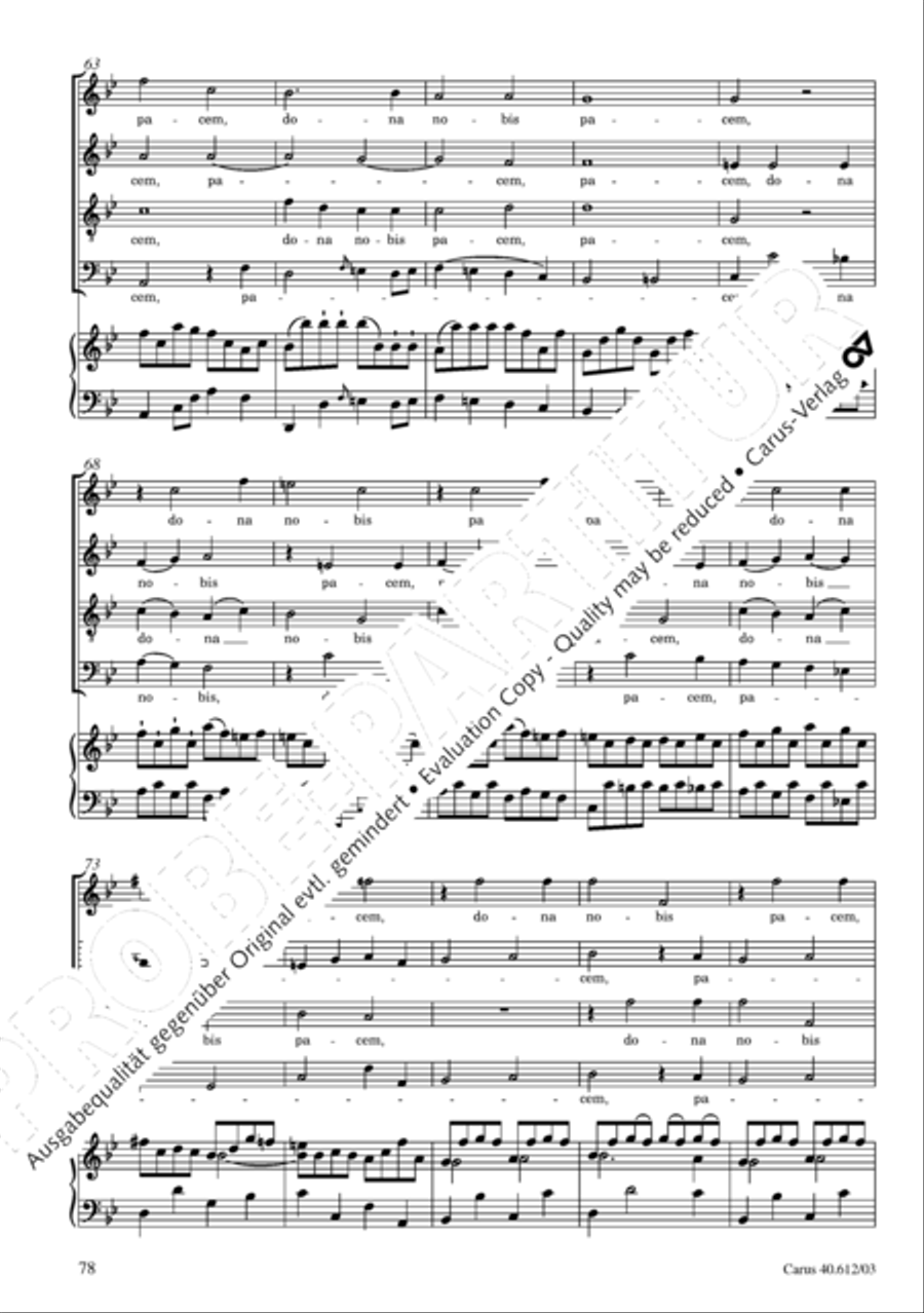 Harmoniemesse in B 4-Part scores gallery preview page 79