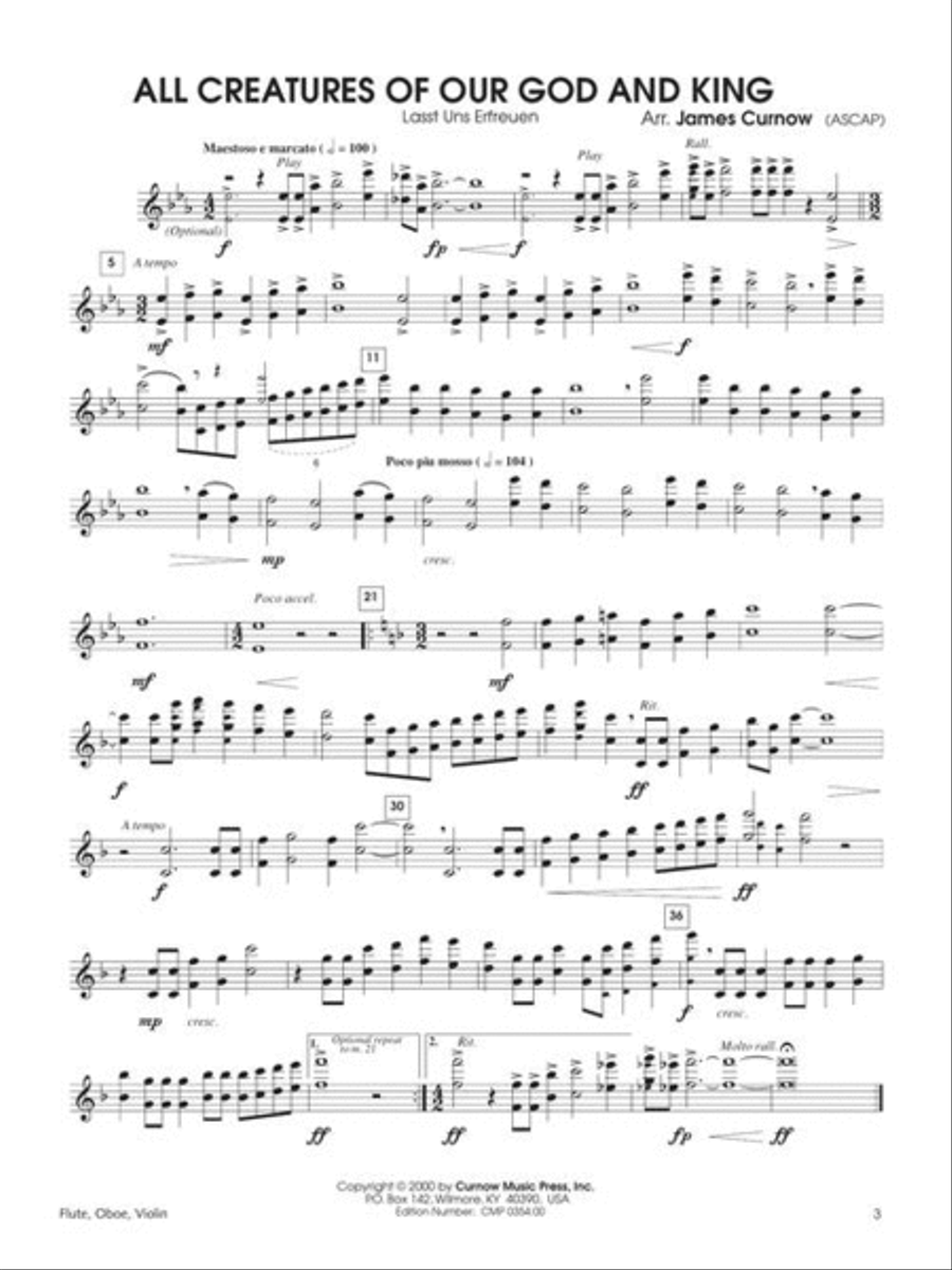 Great Hymns (Flute/Oboe/Violin) image number null