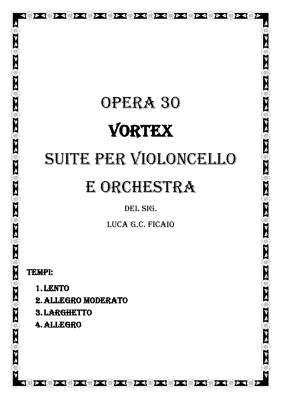SUITE PER VIOLOCELLO VORTEX OPERA 30 Full Orchestra scores gallery preview page 1