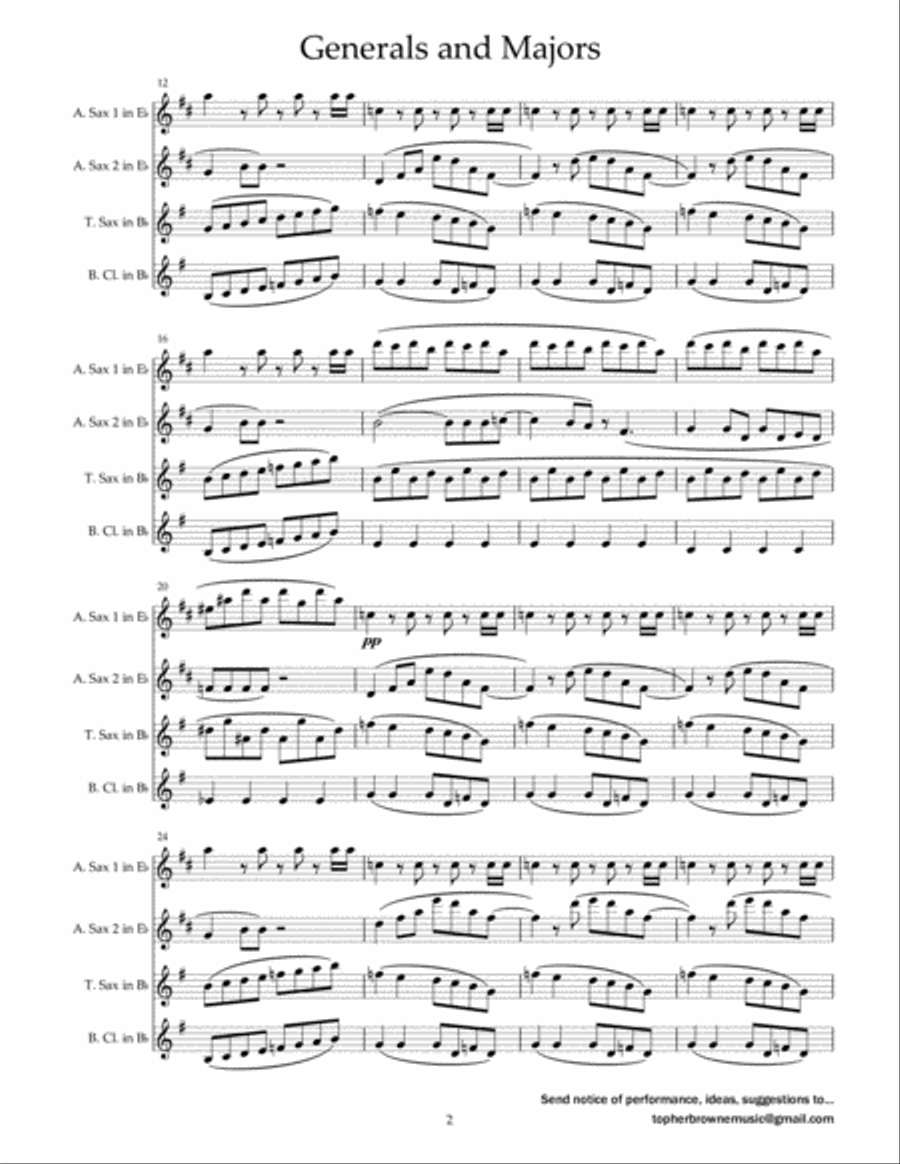 Generals And Majors Generals And Majors Woodwind Quartet scores gallery preview page 3