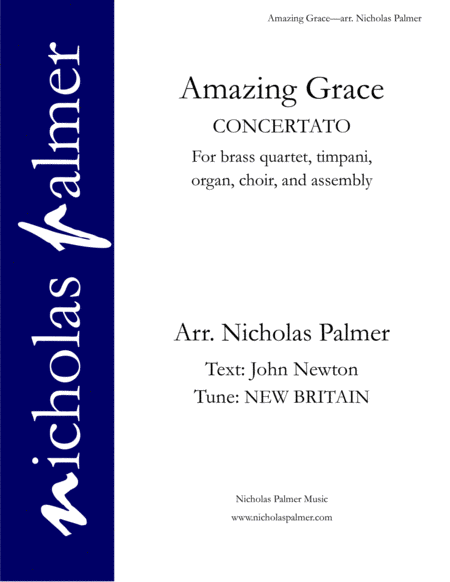 Amazing Grace - Concertato for brass, organ, and choir