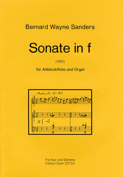 Sonate in f für Altblockflöte und Orgel (1992)