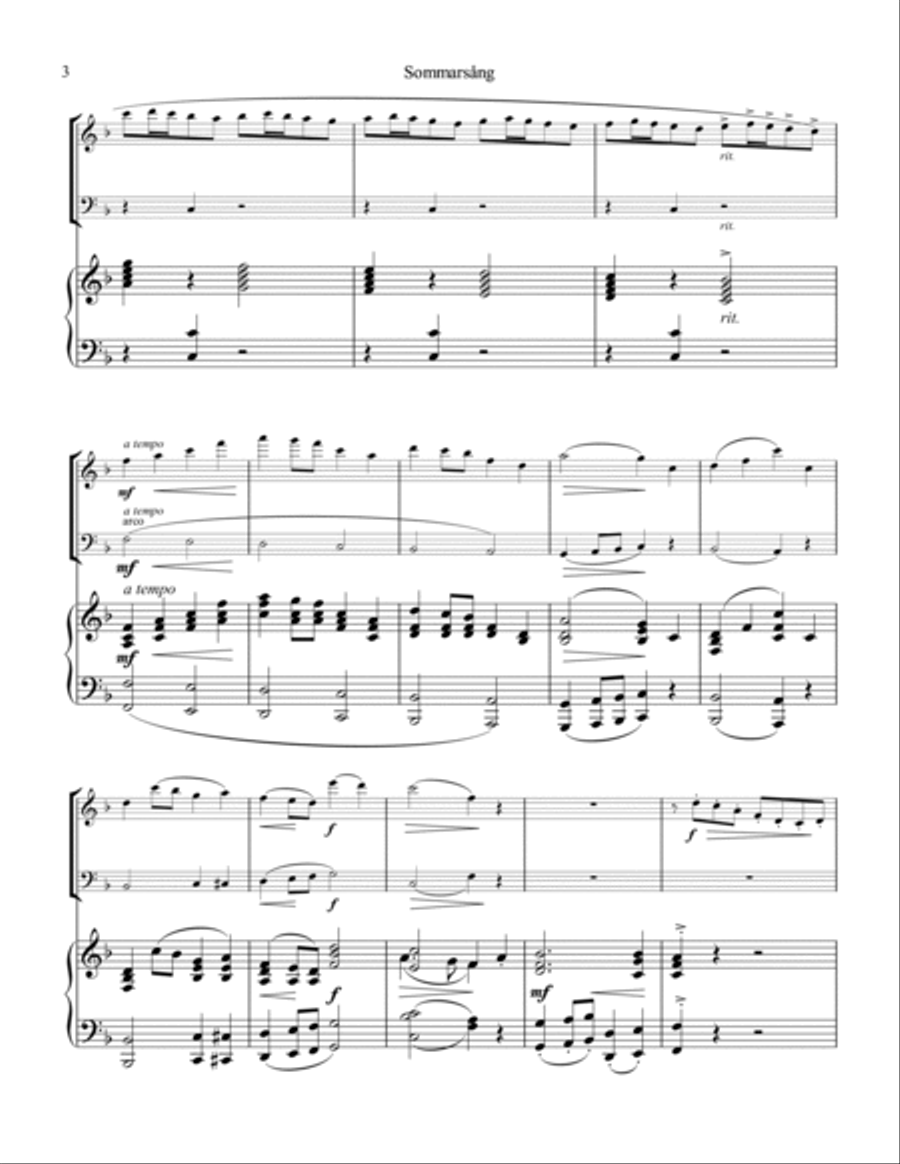 Sommarsång/Sommarsang for piano trio Piano Trio scores gallery preview page 4