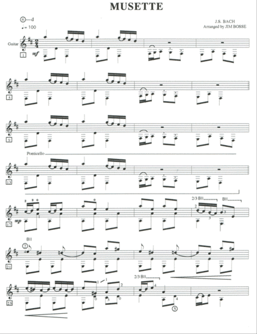 Musette Musette Classical Guitar scores gallery preview page 1