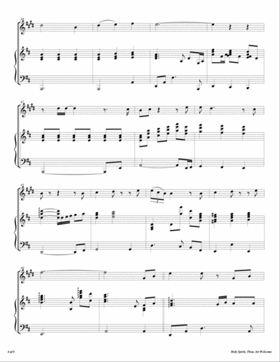 Holy Spirit, Thou Art Welcome Trumpet Solo scores gallery preview page 5