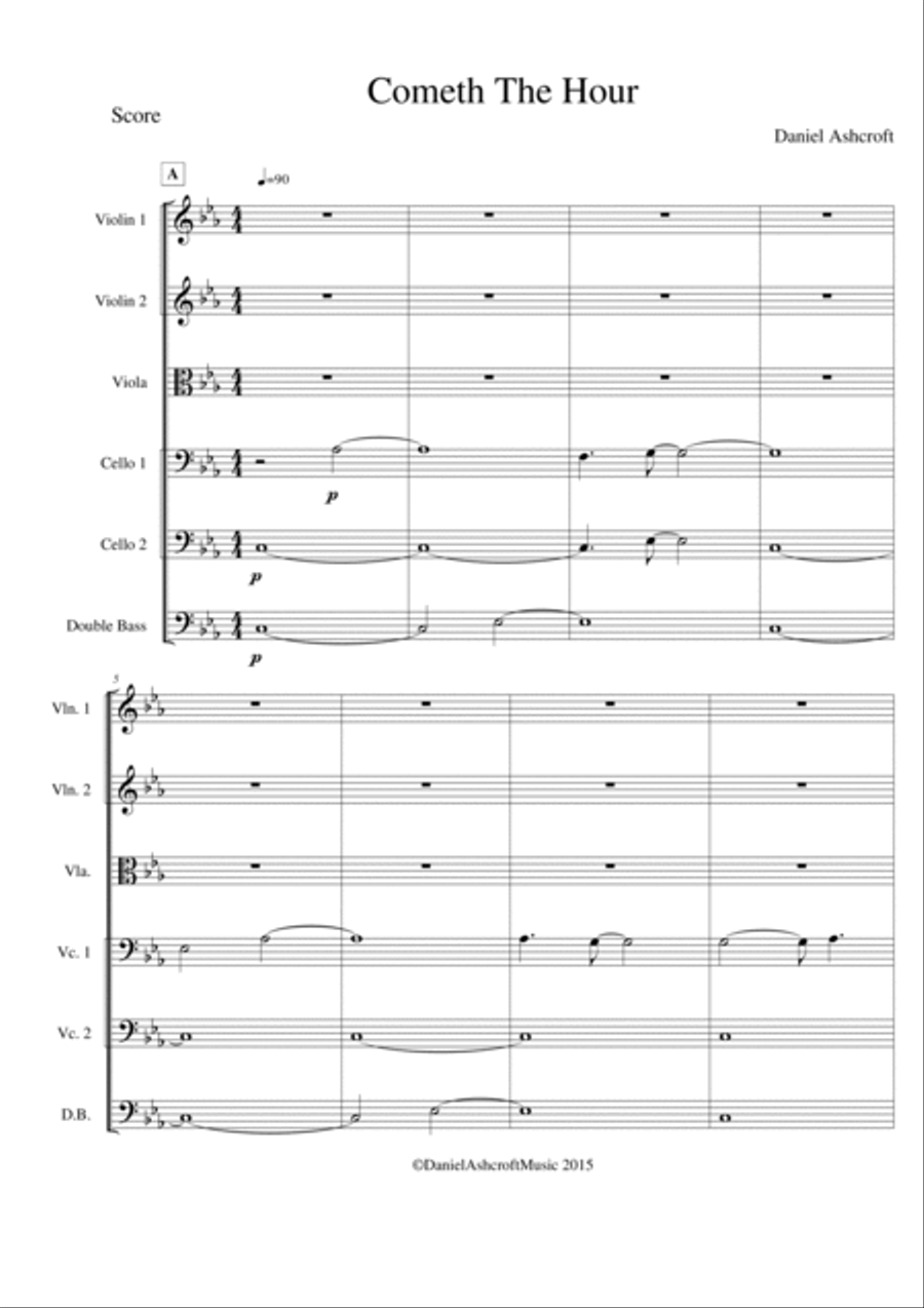 Cometh The Hour - Score and Parts String Orchestra scores gallery preview page 3