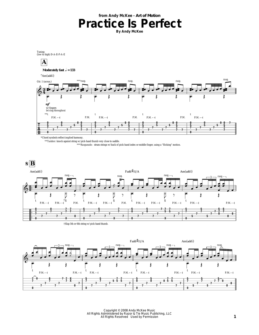 Practice Is Perfect Practice Is Perfect Acoustic Guitar scores gallery preview page 1
