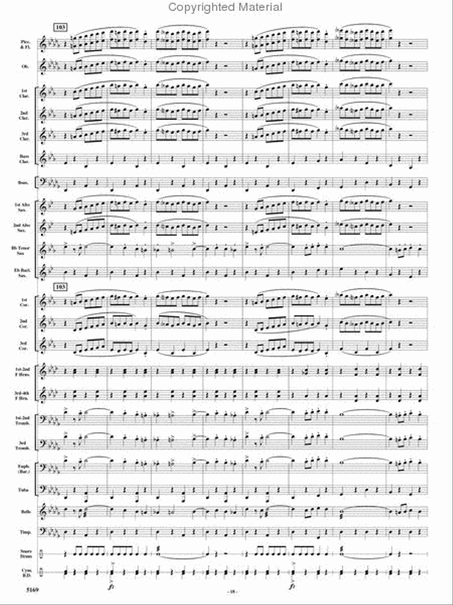 Rolling Thunder Concert Band scores gallery preview page 17