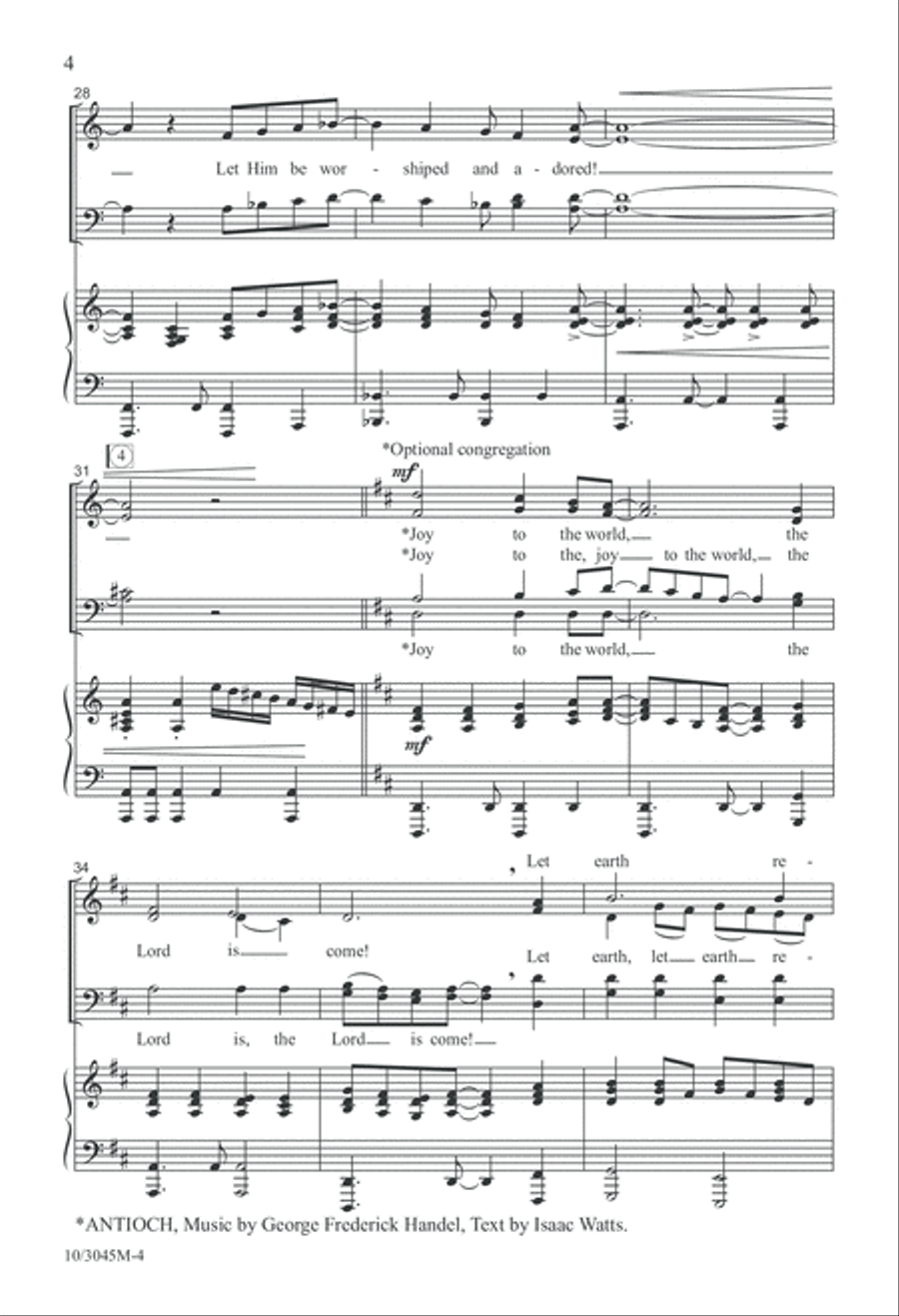 Sing Joy to the World Sing Joy to the World 4-Part scores gallery preview page 4
