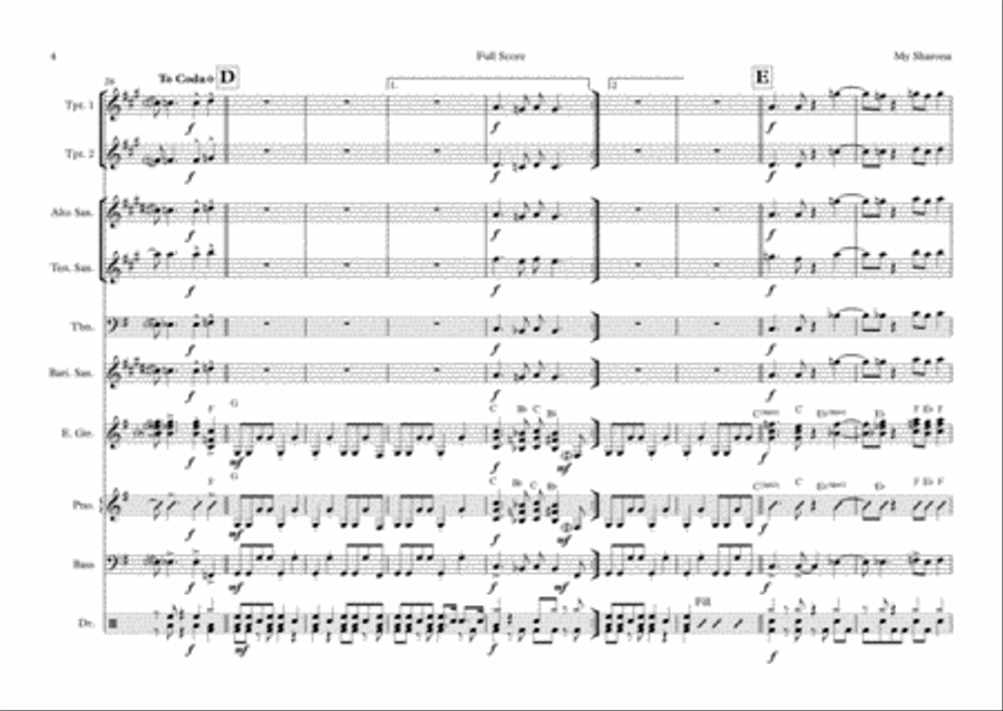 My Sharona My Sharona Tenor Saxophone scores gallery preview page 4