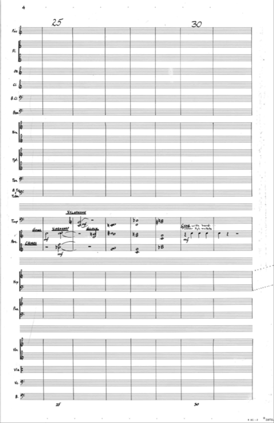 [Luening] Sonority Forms I Full Orchestra scores gallery preview page 6