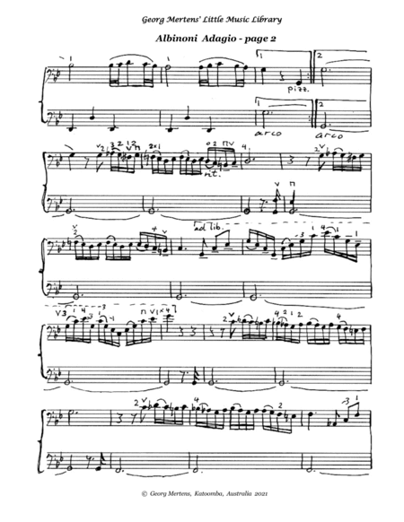 Albinoni Adagio - For 2 Cellos