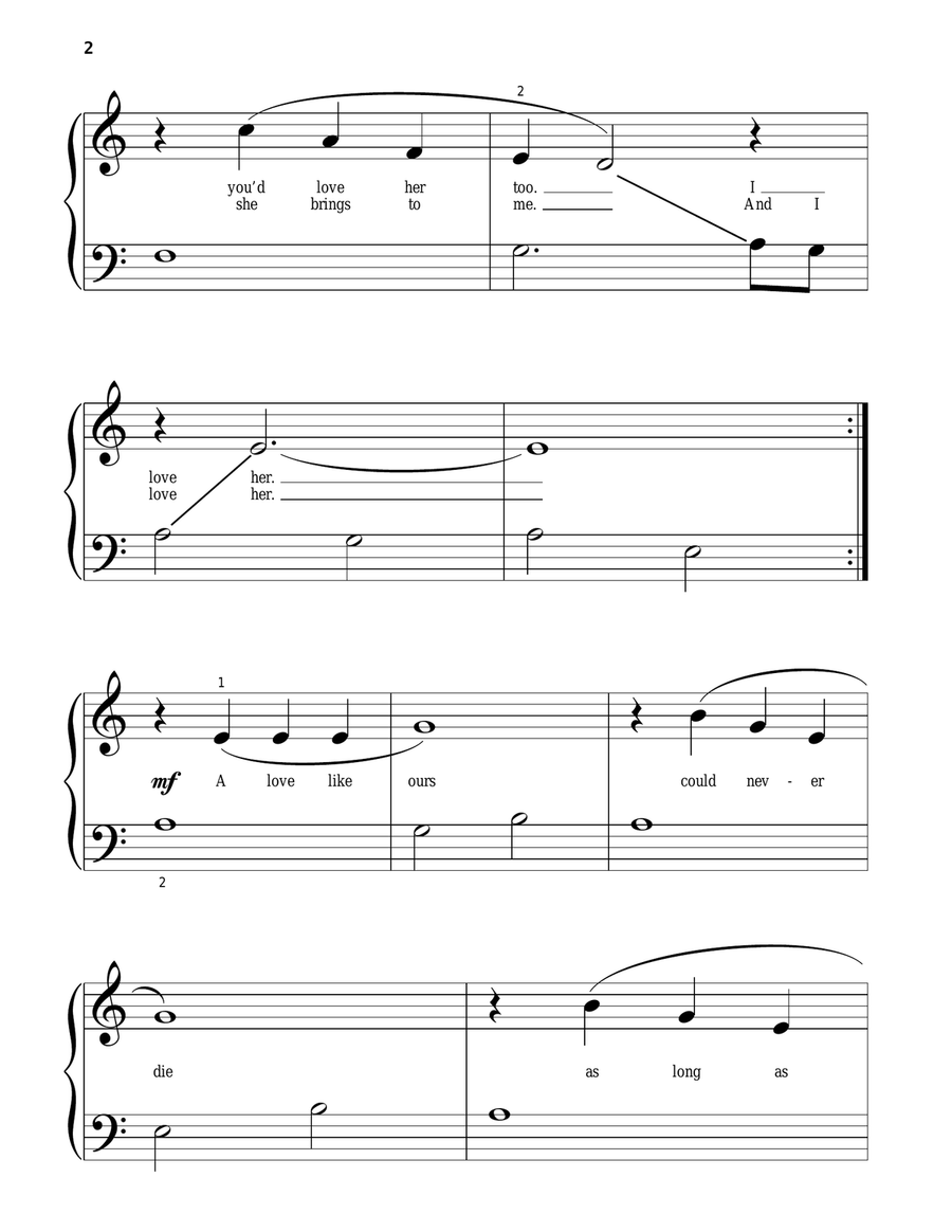 And I Love Her Piano Solo scores gallery preview page 2