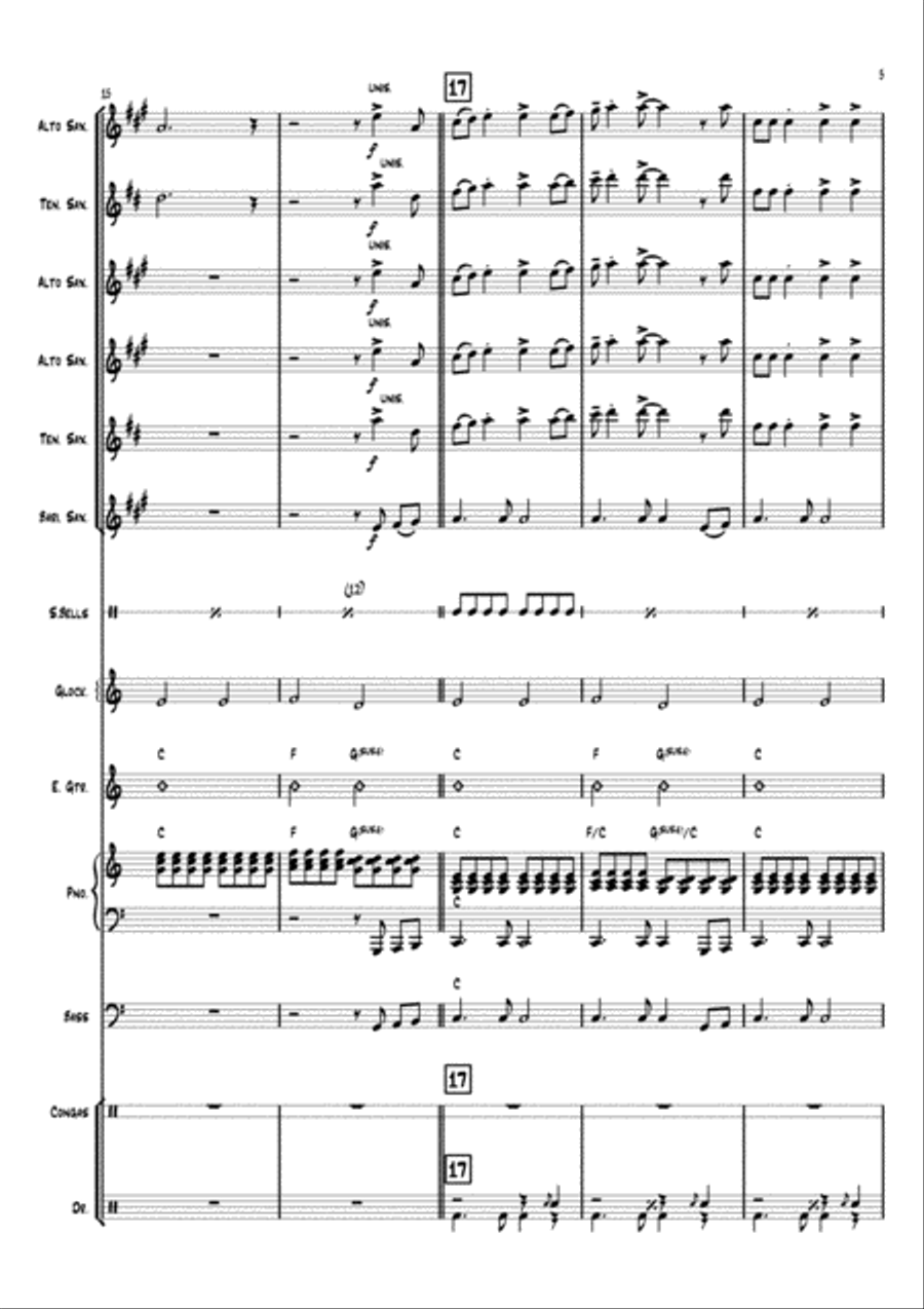 Santa Claus Is Comin' To Town Woodwind Quintet scores gallery preview page 5