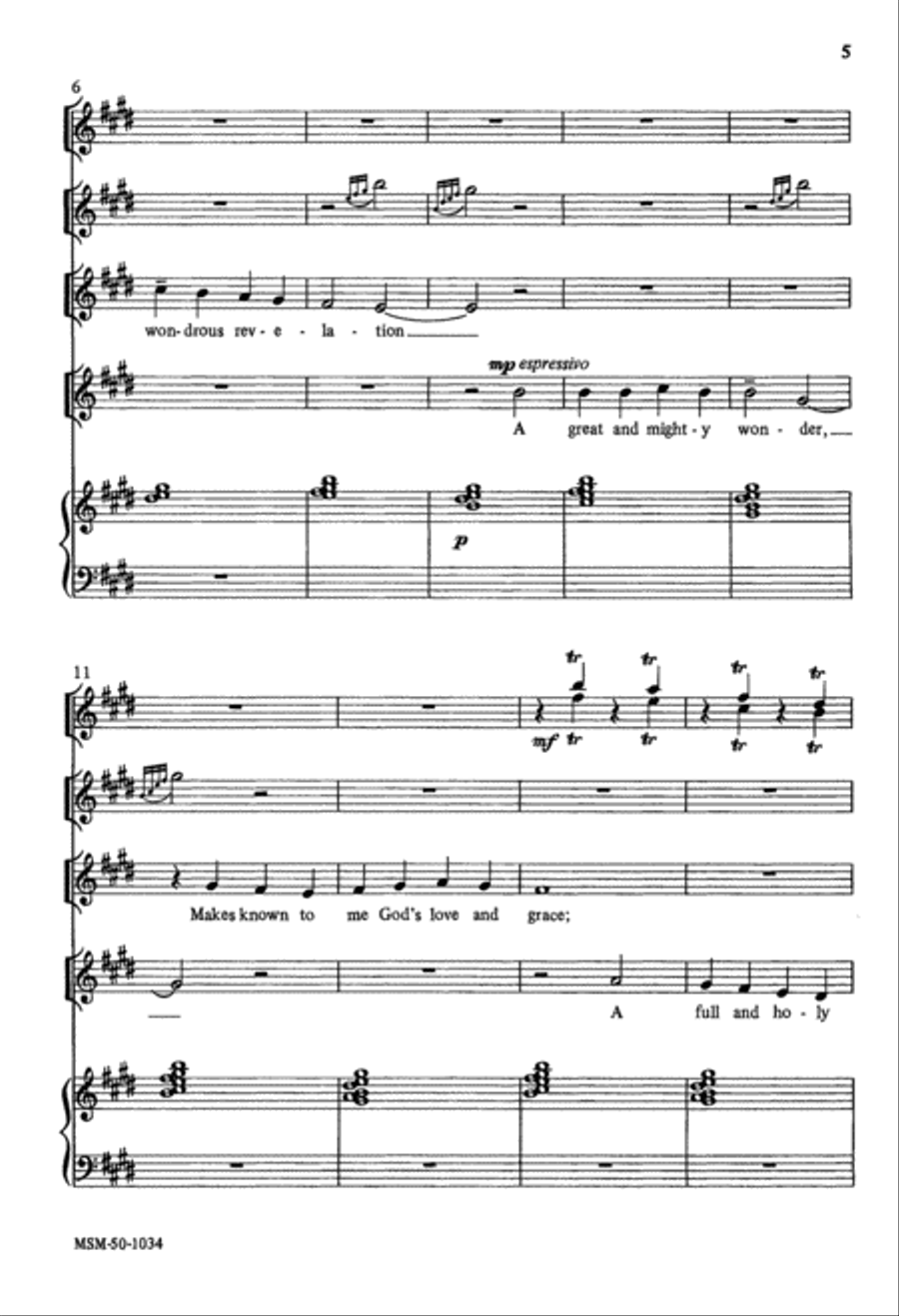 Lo, How a Rose E'er Blooming 4-Part scores gallery preview page 3