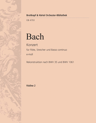 Book cover for Flute Concerto in E minor