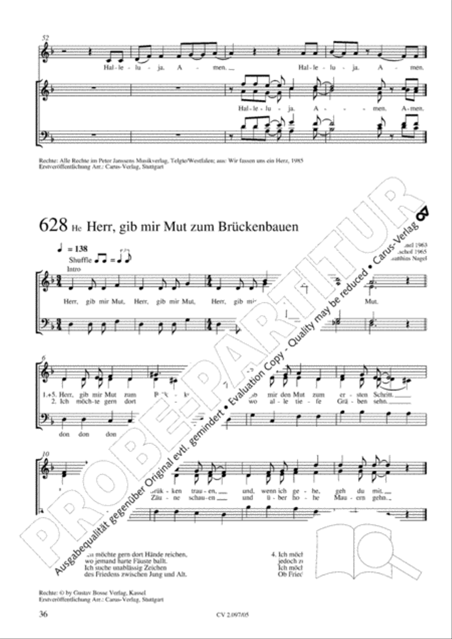 Pop-Chorbuch zum EG: Morning has broken Choir scores gallery preview page 37