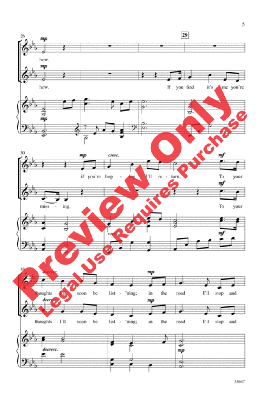 Homeward Bound 2-Part scores gallery preview page 5