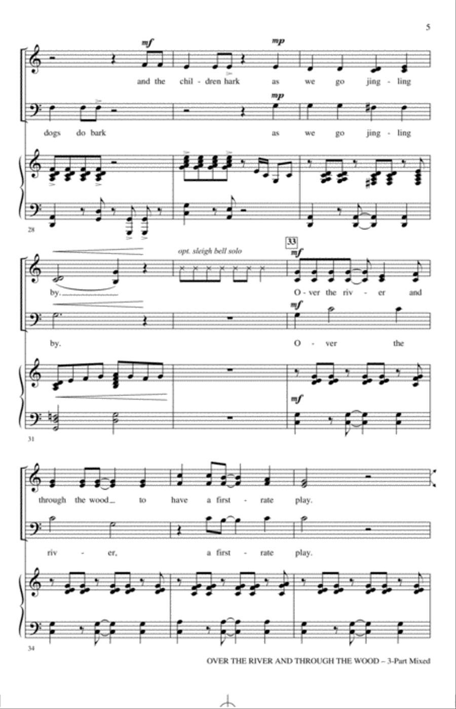 Over The River And Through The Wood 3-Part scores gallery preview page 4