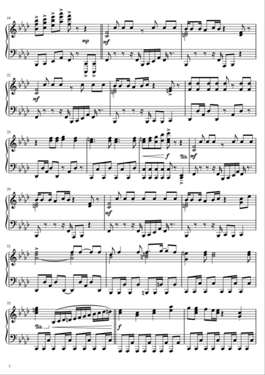 Dragon Ball Cues Piano Solo scores gallery preview page 2