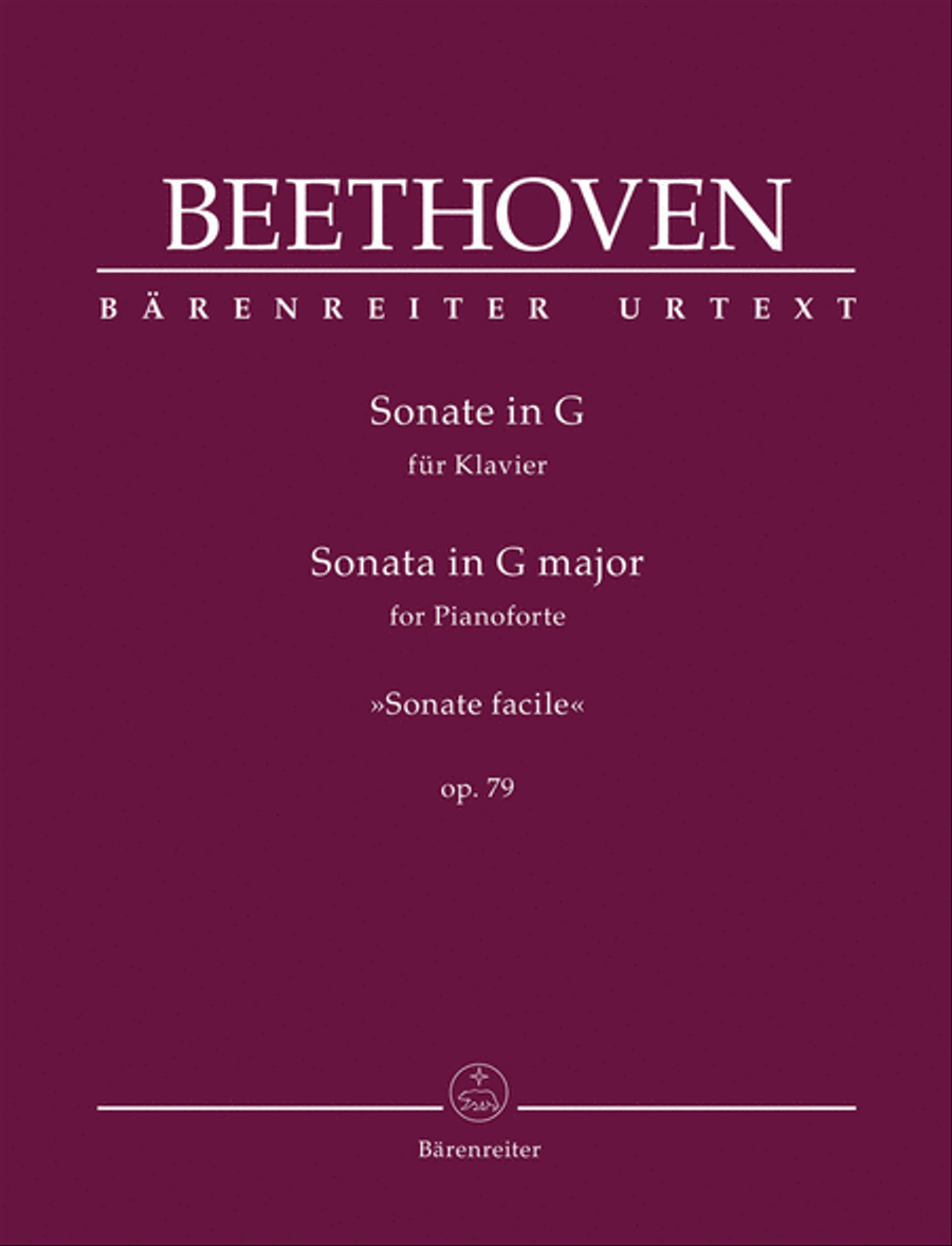 Sonata in G major for Pianoforte op. 79 