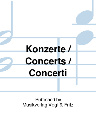 Book cover for Konzerte / Concerts / Concerti