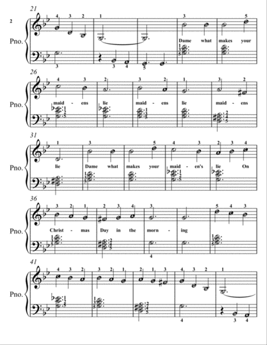 Dame Get Up and Bake Your Pies Easy Elementary Piano Sheet Music Easy Piano scores gallery preview page 3