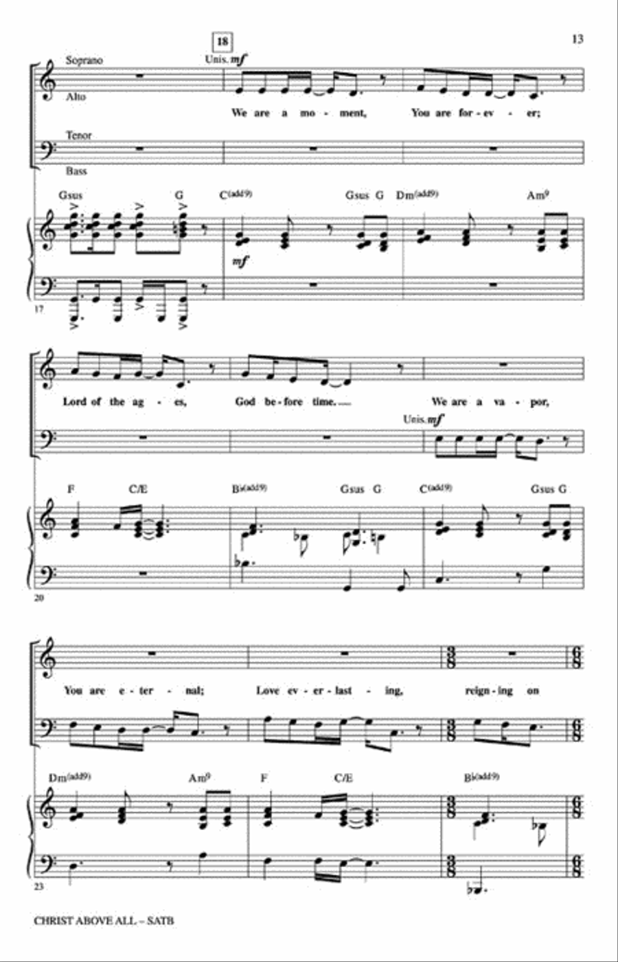 Christ Above All 4-Part scores gallery preview page 5