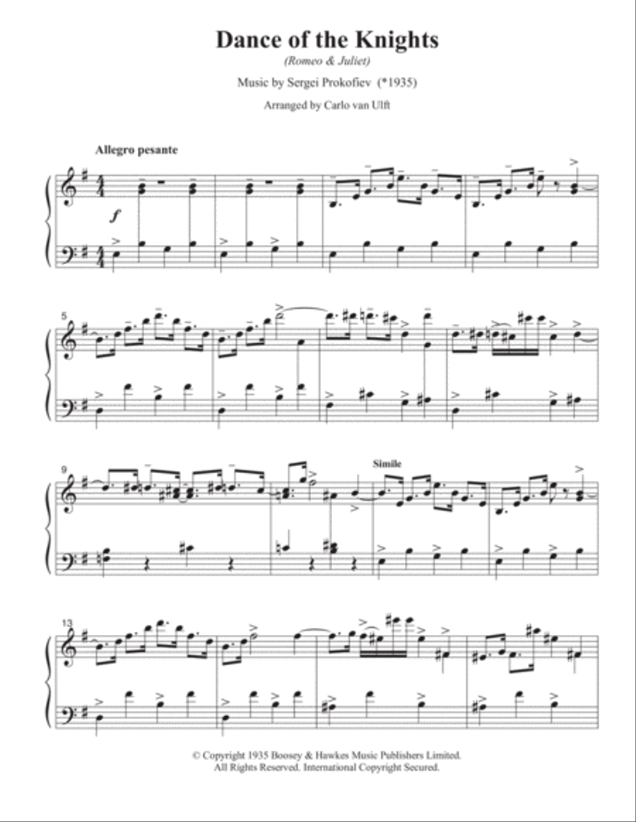 Dance Of The Knights Carillon scores gallery preview page 2