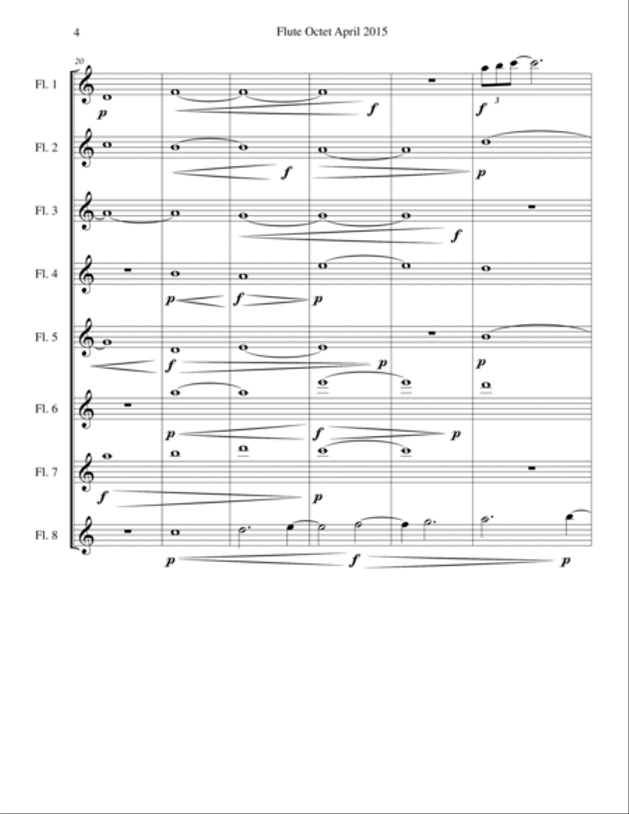OCTET for flutes OCTET for flutes Woodwind Ensemble scores gallery preview page 4