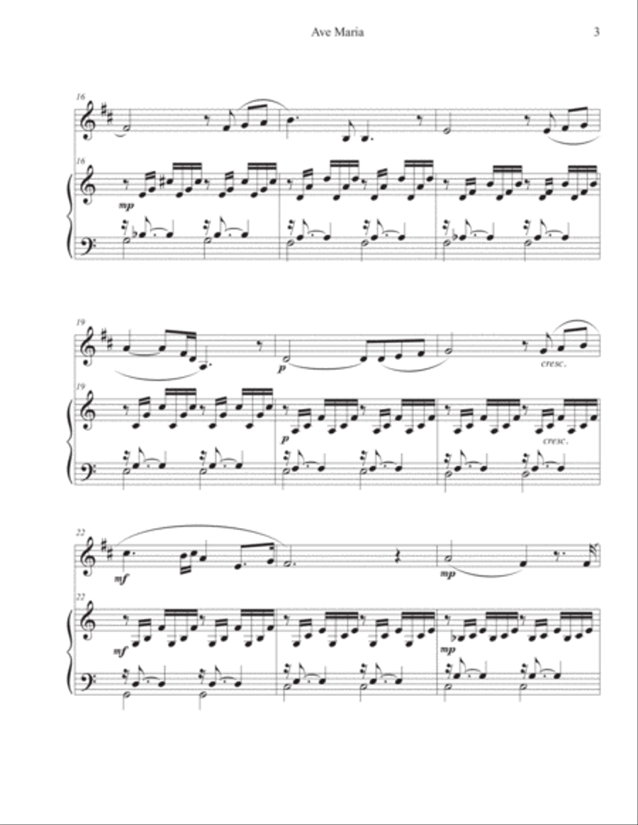 Ave Maria (Trumpet-Piano) Trumpet Solo scores gallery preview page 3