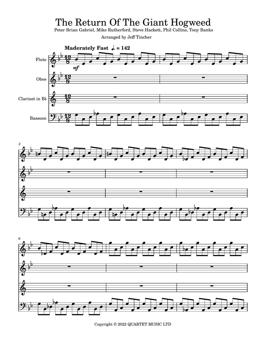 The Return Of The Giant Hogweed Woodwind Quartet scores gallery preview page 2