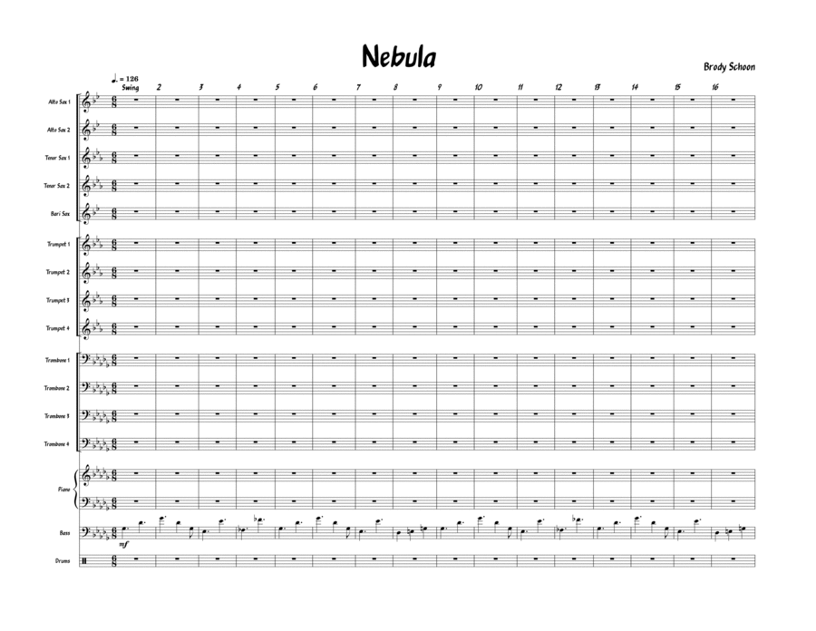 Nebula Jazz Ensemble scores gallery preview page 1