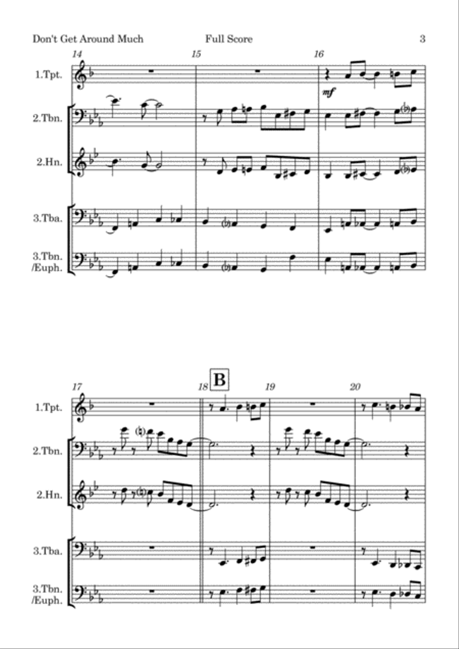 Don't Get Around Much Anymore School and Community scores gallery preview page 3