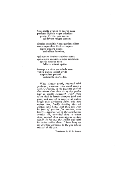 Six Odes of Horace: Quis multa gracilis (Downloadable)