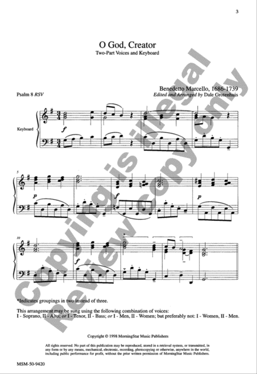 O God, Creator 2-Part scores gallery preview page 2